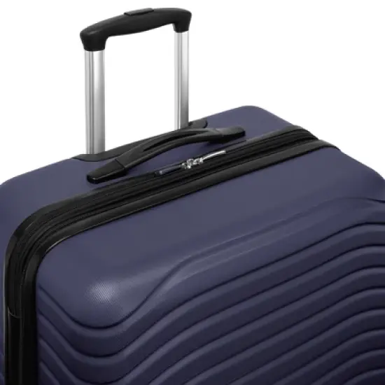 TOTAL TRAVELWARE Everest Expandable Hardsided Spinner, 24-Inch Checked Medium - Navy image {3}