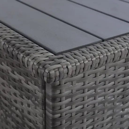 8pc Wicker Patio Conversation Set with Cushions - Beige - GODEER image {14}