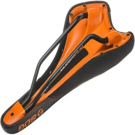 SDG Radar Saddle - Black/Orange Rail Material: Titanium Alloy Width: 138 image {1}