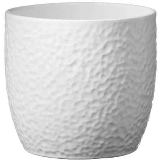 Tierra Garden 6.3" White Ceramic Boston Indoor Pot image {4}