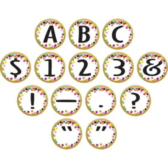 Teacher Created Resources&reg; Confetti Circle Letters, 216 Pieces image {1}