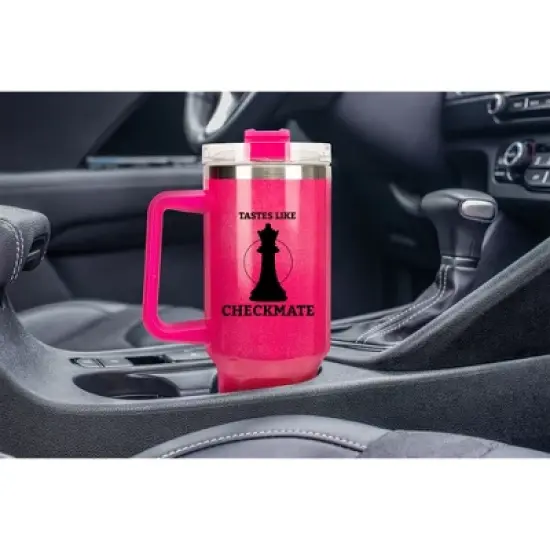 100 North Jewish Star of David Center Cross  Wrap-Around 40 Oz. Stainless Steel Water Bottle Coffee Mug, Spill & Leak Resistant, Travel Tumbler with image {4}