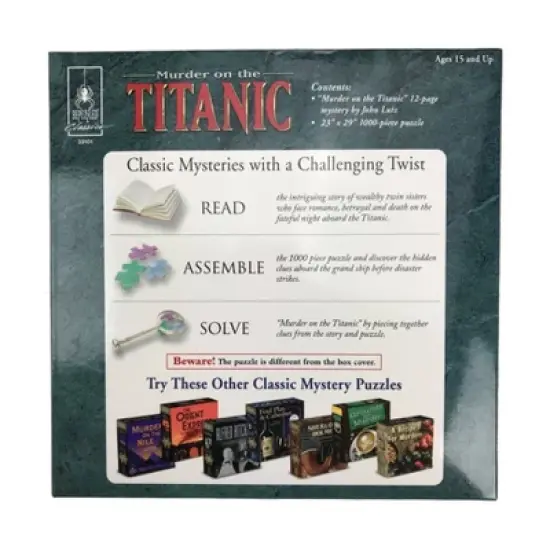 Bepuzzled Classic Mystery: Murder on the Titanic Jigsaw Puzzle - 1000pc image {6}