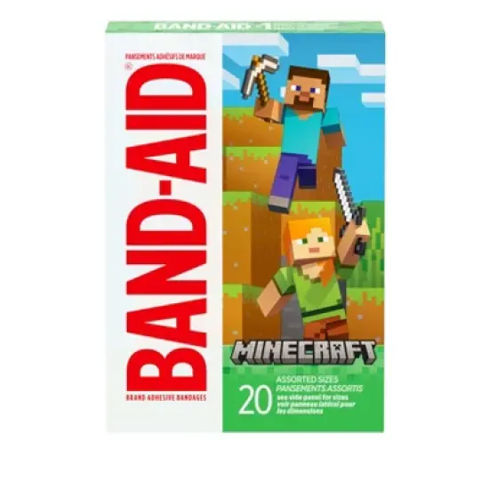 Band-Aid Adhesive Assorted Decorative Minecraft Bandages - 20ct image {6}