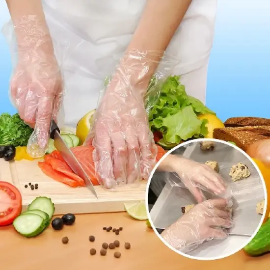 gLovies LDPE Multipurpose Gloves Latex Free Medium Disposable Pack of 100 (MKBADLX002B100) image {2}