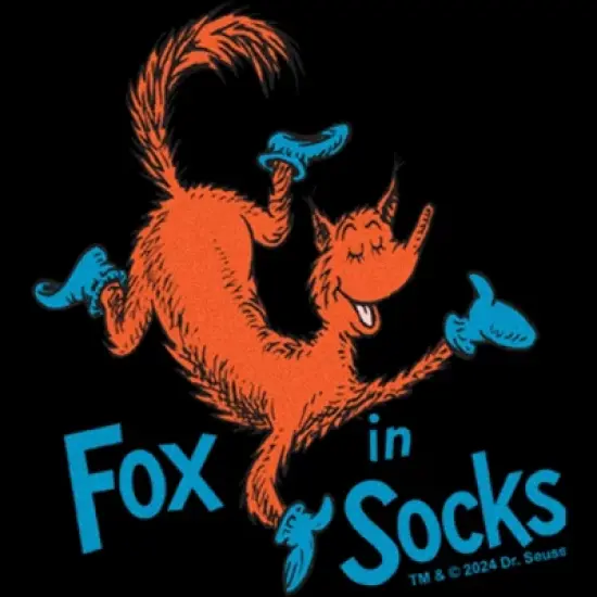 Infant's Dr. Seuss Fox in Socks  Bodysuit - Black - 12 Months image {1}