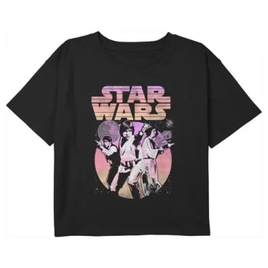 Girl's Star Wars Classic A New Hope Poster Crop T-Shirt image {2}
