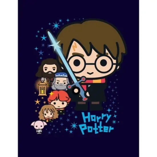Harry Potter Chibi Characters Blue Boys T-Shirt Graphic Tee image {1}