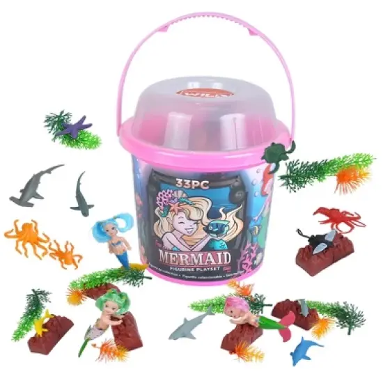 Wild Republic Bucket Mermaid Animal Figure, 8 Inches image {1}