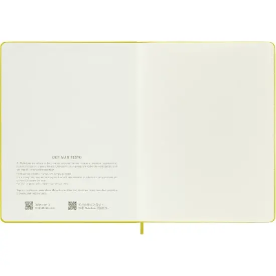 Moleskine Ruled Classic Notebook 7.5"x9.75" Hard Cover Hay Yellow Silk: Hardcover Journal, Pocket, Ribbon Marker, image {3}