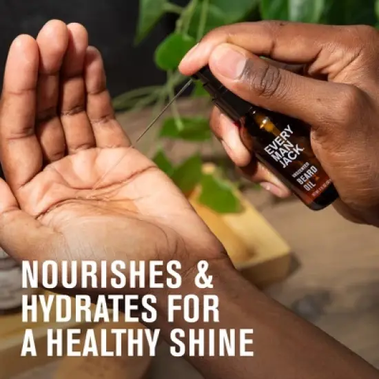 Every Man Jack Beard Oil - Unscented - 1 fl oz image {2}