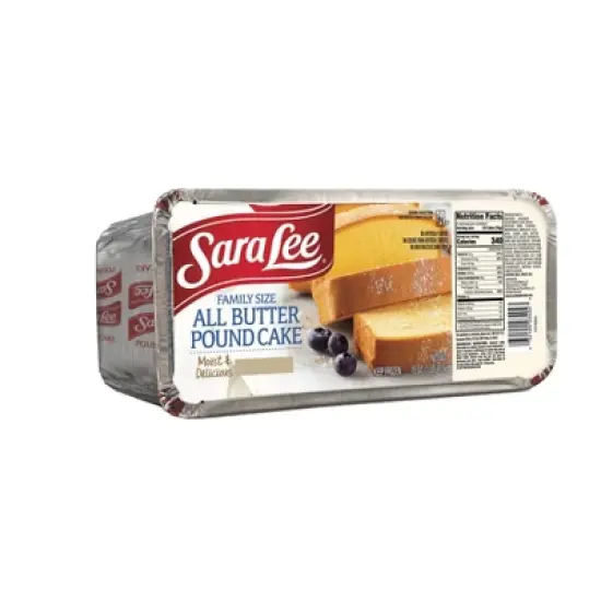Sara Lee Frozen Desserts Family Size All Butter Pound Cake - 16oz image {1}