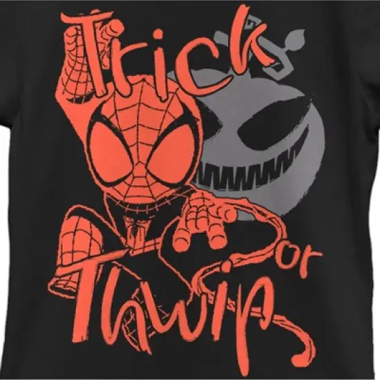 Girl's Marvel Halloween Spider-Man Trick Or Thwip T-Shirt image {1}