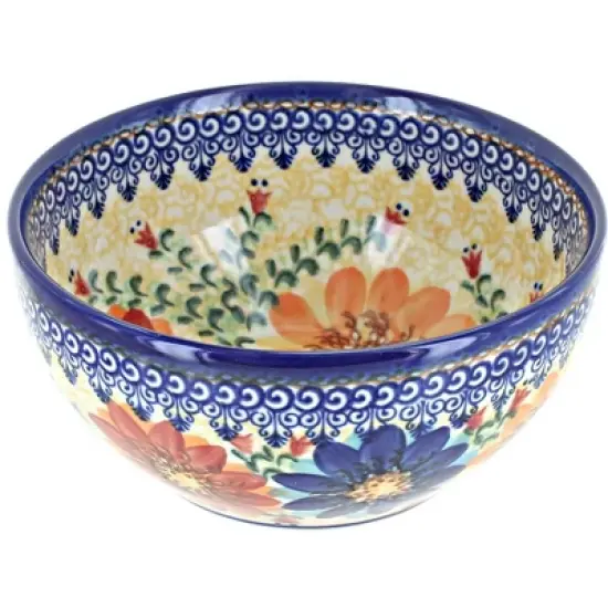 Blue Rose Polish Pottery Vena Cereal Bowl image {2}