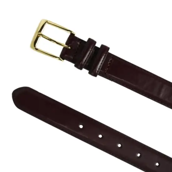 CTM Men's Leather Gold Buckle Belt image {1}