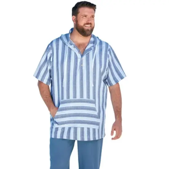 KS Island by KingSize Men's Big & Tall &trade; Gauze Short-Sleeve Hoodie image {5}