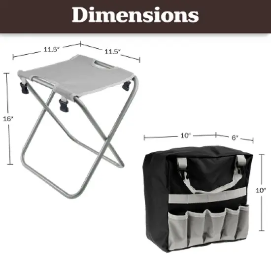 Gardening Tool Set and Stool, Gray image {7}