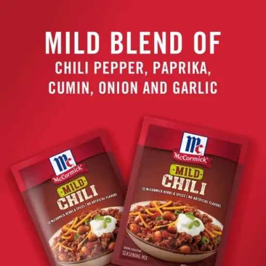 McCormick Mild Chili Seasoning Mix - 1.25oz image {1}