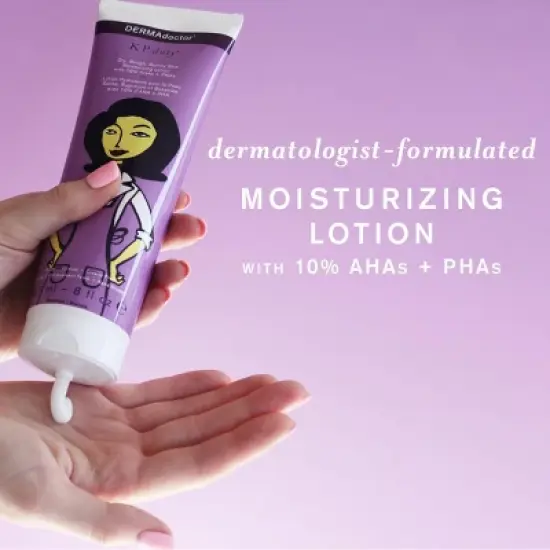 DERMAdoctor KP Moisturizing Lotion, dermatologist-formulated for keratosis pilaris. Treats dry, rough skin with 10% AHAs + PHAs, 8 oz. image {1}