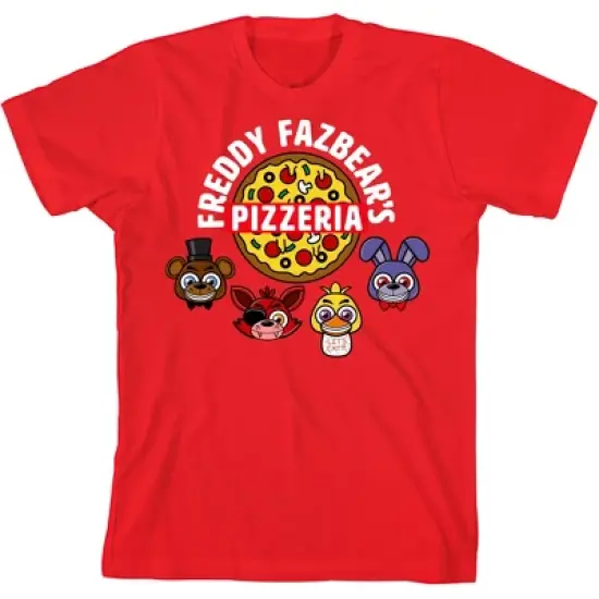 Five Nights at Freddy s Pizzeria Character Group Classic Red Tee image {5}