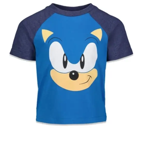 SEGA Sonic The Hedgehog Knuckles Tails 3 Pack Graphic T-Shirts Red/Blue/Yellow Little Kid to Big Kid image {5}