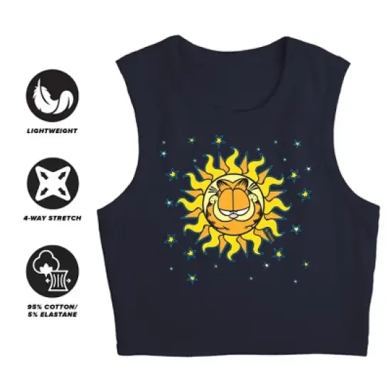 Women's Garfieldcelestial Sleeveless Crop Top Tank image {2}