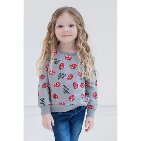 Rolling Stones Girls French Terry Pullover Sweatshirt Toddler to Big Kid image {1}