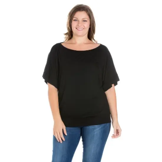 24seven Comfort Apparel Women's Plus Short Sleeve Top image {4}