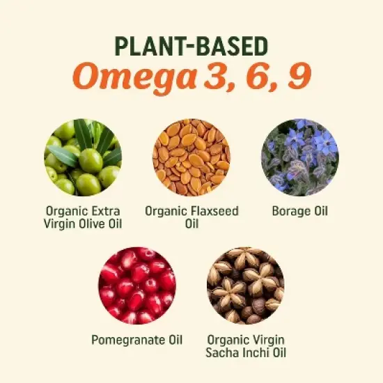 Vegan Omega 3 6 9 Softgels, Plant-Based Triple Omega 369 Supplement for Heart, Brain, Skin, and Eye Health Support, MAV Nutrition, 60ct image {2}