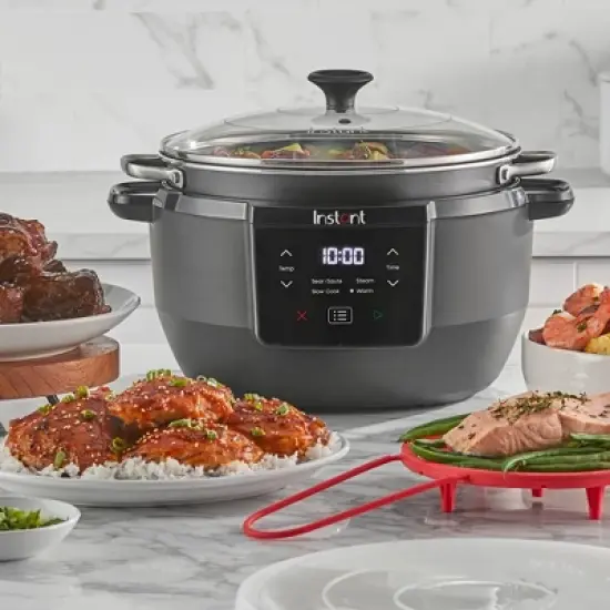 Instant Pot 7.5qt Superior Cooker: Stainless Steel Multi-Cooker, Slow & Rice Cooker, Timer, Nonstick Bowl image {6}