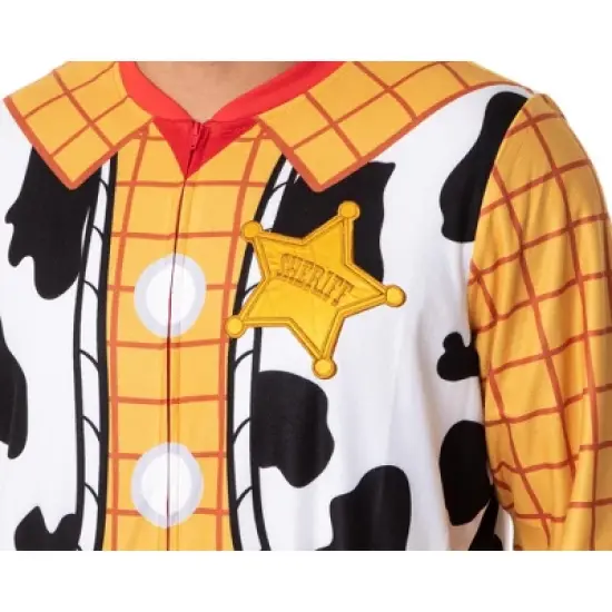 Disney Mens' Toy Story Movie Sheriff Woody Costume Footless Union Suit Multicolored image {1}