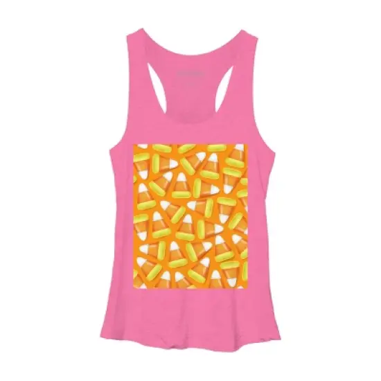 Women's Design By Humans Halloween Candy Corn By NewburyBoutique Racerback Tank Top image {3}