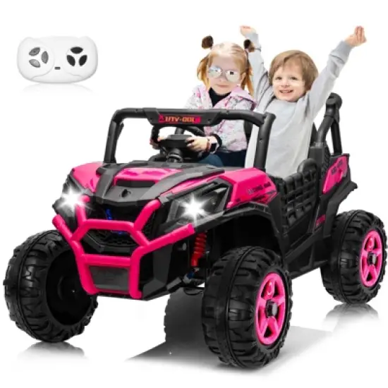 JOYRACER 24V Ride on Truck Toys w/ Remote Control, 2 Seater 400W   Electric Powered Ride on w/ Dump Bed, 3 Speeds, Shovel & Bluetooth/Music image {13}