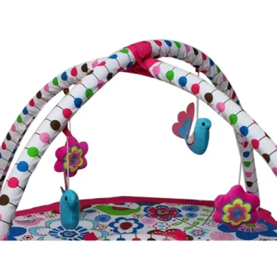 Bacati - Baby Activity Gyms & Playmats (Botanical Pink/Multi) image {2}