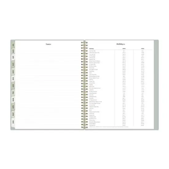 The Everygirl X Day Designer 2024-25 Weekly/Monthly Planner 11"x8.5" Wirebound Soft Sage: Adult Agenda, Tabs, July-June image {16}