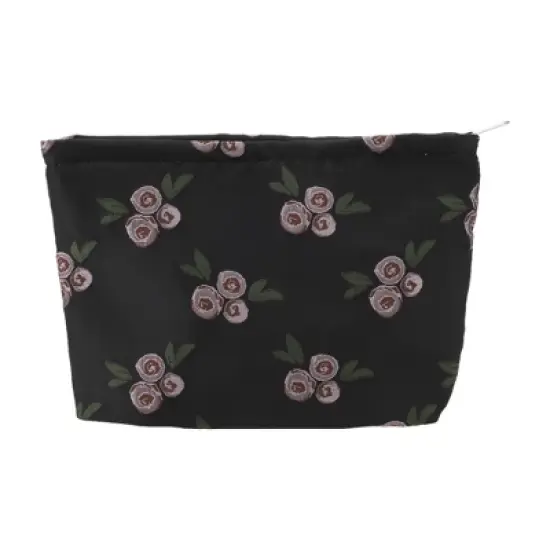 Unique Bargains Women Retro Jacquard Makeup Bag Pink 1 Pc image {3}