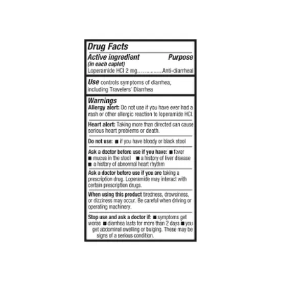 Anti-Diarrheal Loperamide HCl 2 mg Caplets 96ct image {5}