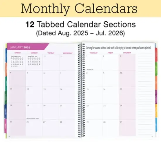 Global Printed Products Lite Teacher AY 2025-2026 Planner - 8.5"x11" (Pastel Peacock) image {1}