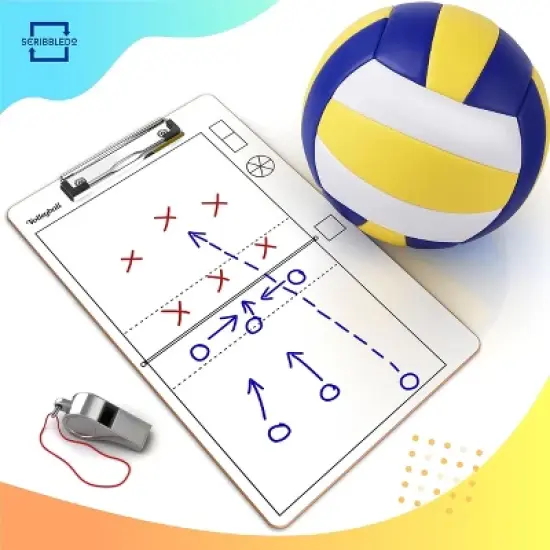 SCRIBBLEDO Volleyball 15&rdquo;x9&rdquo; Dry Erase Clipboard image {5}