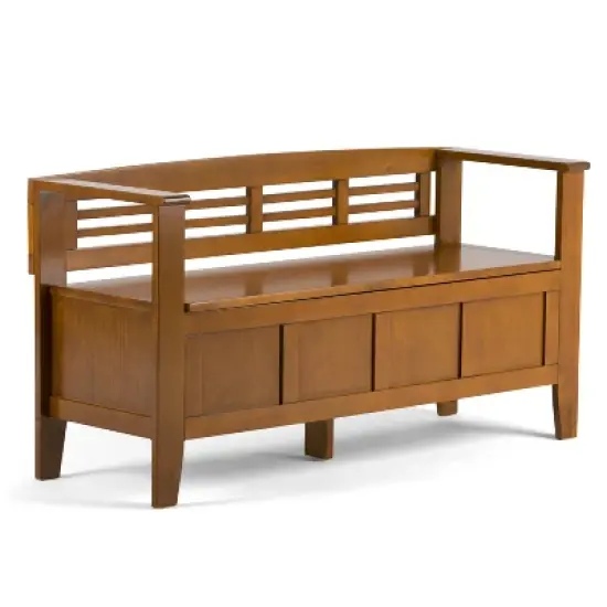 48" Chandler Solid Wood Entryway Storage Bench - Wyndenhall image {11}