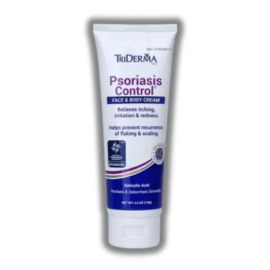 TriDerma MD Psoriasis Control Face & Body Cream (4.2 oz XXL Size) Visibly reduces white, scaly skin and redness | Helps relieve itching image {2}