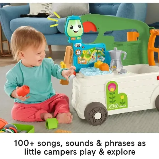 Fisher-Price Baby to Toddler Toy Laugh & Learn 3-in-1 On-the-Go Camper Walker & Activity Center with Smart Stages image {3}