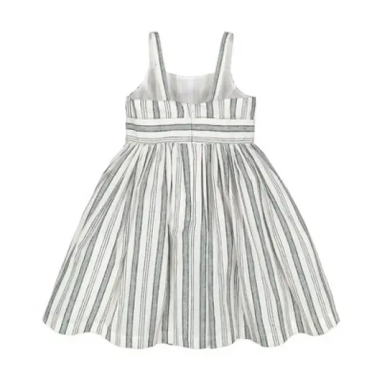 Hope & Henry Girls' Sleeveless Waist Sash Dress, Kids image {6}