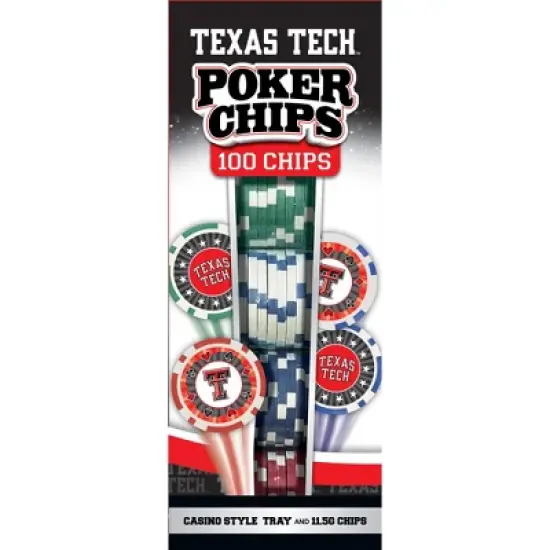 MasterPieces Casino 100 Piece Poker Chip Set - NCAA Texas Tech Red Raiders image {1}