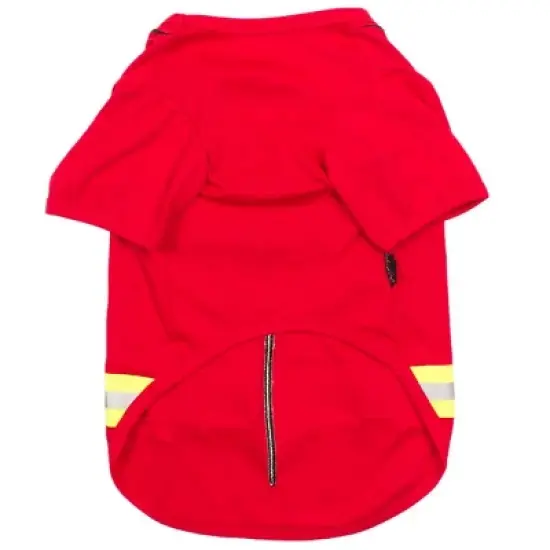 Parisian Pet 'Fire-Barker' Halloween Costume for Dogs & Cats &ndash; Firefighter Dog Costume, Pet Halloween Outfit, Red and Yellow image {1}