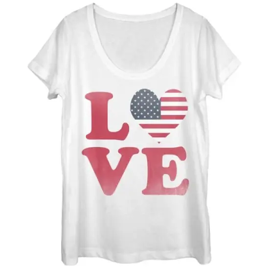 Women's Lost Gods Fourth of July  Love Scoop Neck image {2}