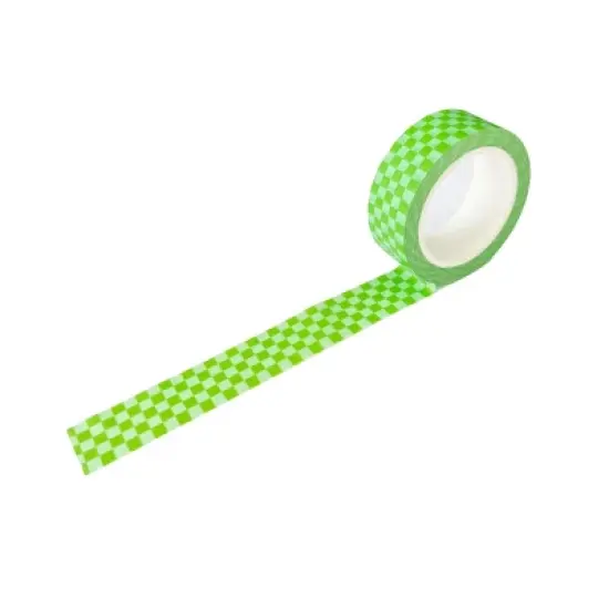 Jollity & Co - Check It! In The Limelight Washi Tape - Pack of 1 Roll, 10 Meters image {3}