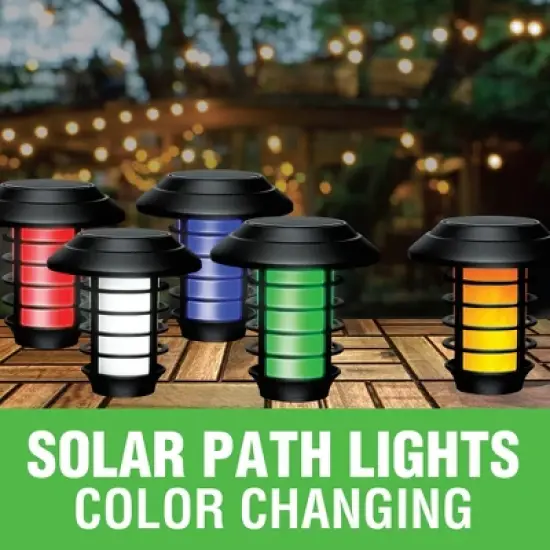 Bell + Howell Color Changing Solar Powered Pathway Lights with Remote - Pack of 4 image {2}