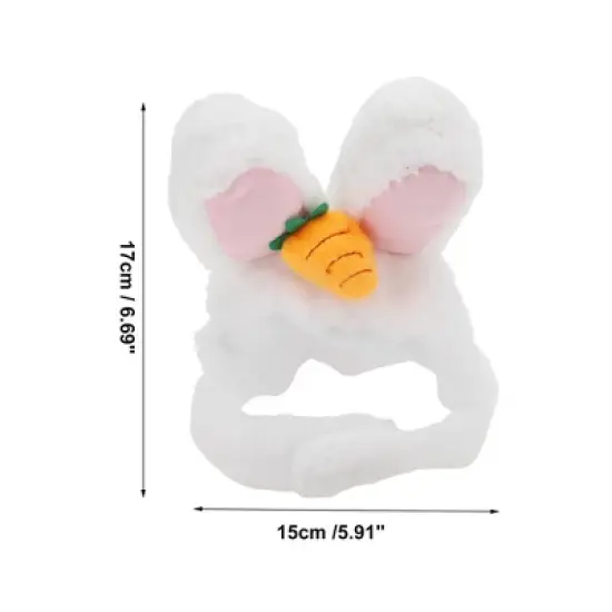 Unique Bargains Halloween Rabbit Pet Headwear White Pink Orange 1 Pc image {3}