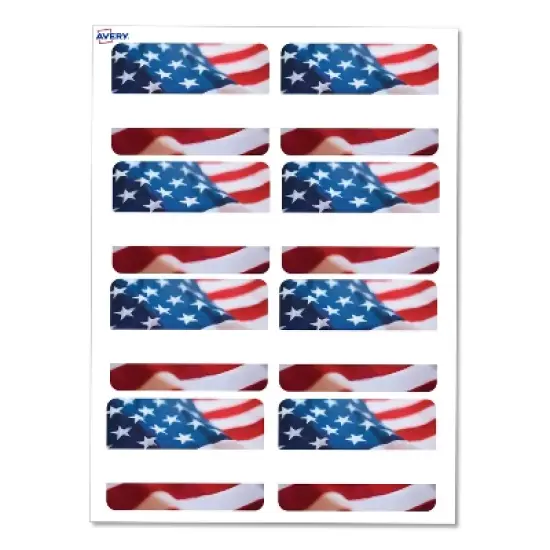 Avery American Flag Traditional Name Badges, 2-1/3" x 3-3/8", 80ct image {6}